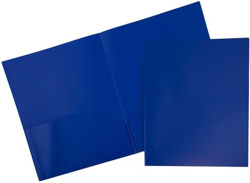 LUXPaper 9.5" x 11.75" Heavy Duty Poly Folders | Two Pocket | Black | 0.23 MM | 25 Qty in Saudi Arabia