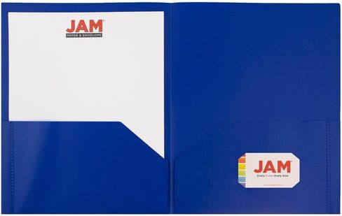 LUXPaper 9.5" x 11.75" Heavy Duty Poly Folders | Two Pocket | Black | 0.23 MM | 25 Qty in Saudi Arabia