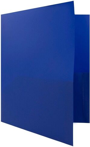 LUXPaper 9.5" x 11.75" Heavy Duty Poly Folders | Two Pocket | Black | 0.23 MM | 25 Qty in Saudi Arabia