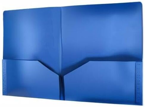 LUXPaper 9.5" x 11.75" Heavy Duty Poly Folders | Two Pocket | Black | 0.23 MM | 25 Qty in Saudi Arabia