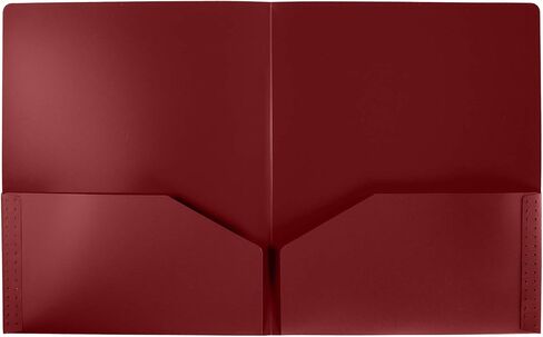 LUXPaper 9.5" x 11.75" Heavy Duty Poly Folders | Two Pocket | Black | 0.23 MM | 25 Qty in Saudi Arabia