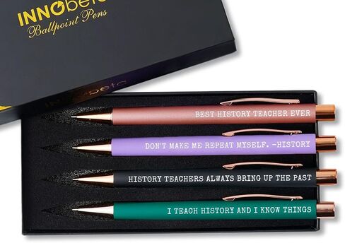 هدايا مدرس تاريخ Innobeta ، مجموعة قلم في نقطة 4 ، هدايا مضحكة في أسبوع تقدير المعلم ، عيد ميلاد ، عيد الميلاد - بارد in Kuwait