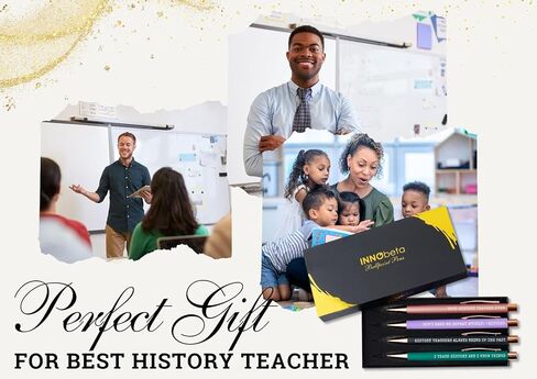 هدايا مدرس تاريخ Innobeta ، مجموعة قلم في نقطة 4 ، هدايا مضحكة في أسبوع تقدير المعلم ، عيد ميلاد ، عيد الميلاد - بارد in Kuwait