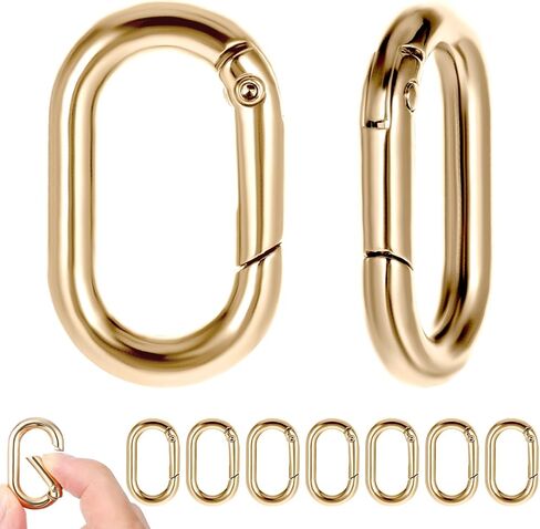 10PCS Black Carabiner 1 Inch Tiny Stainless Steel Oval Carabiner Clips Small Spring Carabeaner O Snap Hooks for Paracord Lanyard Keychain, Car Key Rings Hook, Dog Tag Clips, Purse Keychain Replacement in Saudi Arabia