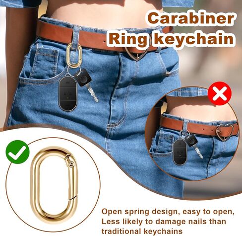 10PCS Black Carabiner 1 Inch Tiny Stainless Steel Oval Carabiner Clips Small Spring Carabeaner O Snap Hooks for Paracord Lanyard Keychain, Car Key Rings Hook, Dog Tag Clips, Purse Keychain Replacement in Saudi Arabia