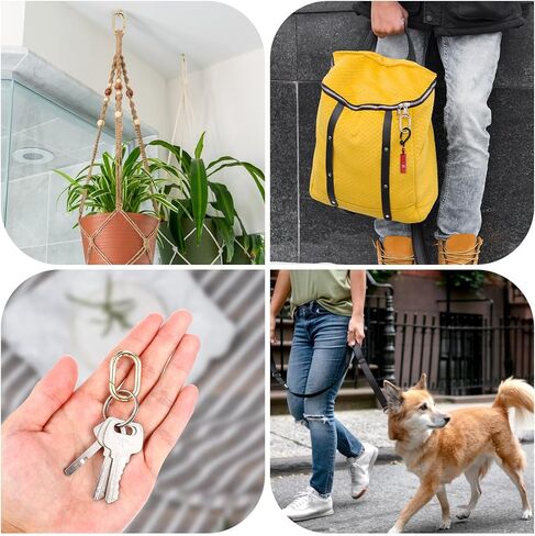 10PCS Black Carabiner 1 Inch Tiny Stainless Steel Oval Carabiner Clips Small Spring Carabeaner O Snap Hooks for Paracord Lanyard Keychain, Car Key Rings Hook, Dog Tag Clips, Purse Keychain Replacement in Saudi Arabia