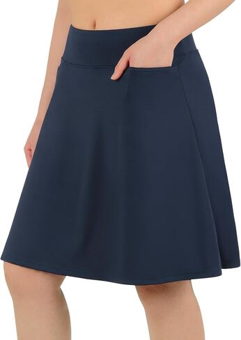 ANIVIVO Women's 20" Knee Length Skorts Golf Tennis Skirt for Women Activity Casual Skort with Pockets High Waist in Kuwait