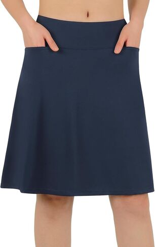 ANIVIVO Women's 20" Knee Length Skorts Golf Tennis Skirt for Women Activity Casual Skort with Pockets High Waist in Kuwait