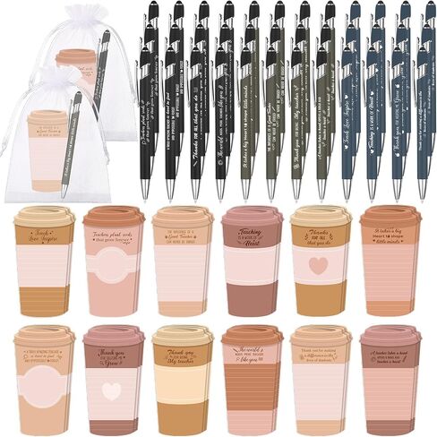 cholemy 108 PCS Teacher Steary Notes and Pens Pensiation Homizations bulk pencil pencil pency self lespads points pens شكرا لك منصات مذكرة للمعلمين اللوازم المدرسية للمعلمين in Kuwait