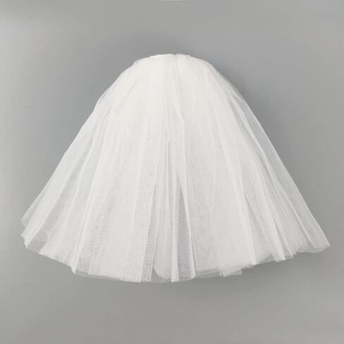 2pcs/lot Fashion Petticoat for 11.5" 1/6 Doll Slip Wedding Dress Underskirt Clothes Outfits 1/6 BJD Dollhouse Accessories (Long, White) in Kuwait