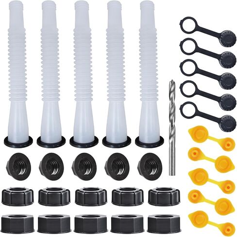 Gas Can Spout Replacement, Replacement Gas Can Spout. Gas Can Nozzle (2 Kit-Yellow) All gaskets are installed and ready to use upon receipt. For 1/2/5/10 gallon gas can. Easy and convenient to use in Kuwait