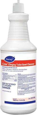 CREW Diversey Clinging Toilet Bowl Cleaner, Floral Scent, Liquid, 1 Qt. Bottle, 12/ct, Ready-to-Use Squeeze Bottle, 32 Fl Oz (Pack of 1) in Saudi Arabia
