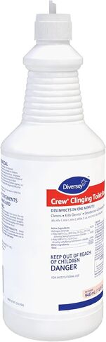 CREW Diversey Clinging Toilet Bowl Cleaner, Floral Scent, Liquid, 1 Qt. Bottle, 12/ct, Ready-to-Use Squeeze Bottle, 32 Fl Oz (Pack of 1) in Saudi Arabia