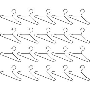 Exceart 20pcs دمية معدنية للملابس شماعات رف معطف دمية مصغرة لتنظيم وعرض الملابس للغرف و