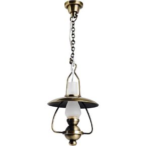 Waldosia 1:12 Scale Dollhouse 12v Powered Wired Claire Ceiling Light (Brass)