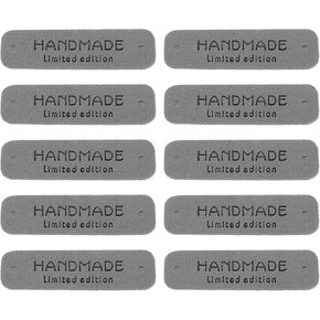 Uxcell 60 pcs العلامات الجلدية للعناصر المصنوعة يدويًا ، 0.59 "× 2.17" علامات جلدية مصنوعة يدويًا علامات جلدية مع ثقوب لخياطة ملصقات للملابس حاكمة DIY Jean Bag حذاء ، والأزرق الأزرق الفاتح