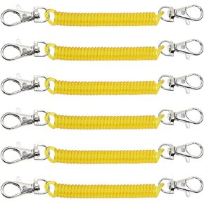 Mini Skater 6pcs Spiral Springs Coil keychain keychain struck struck chain chain stair chain stair lanyard مع مشبك جراد البحر المعدني