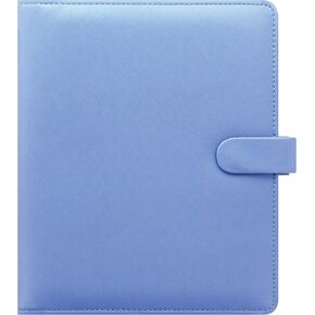 Filofax Saffiano Organizer, A5 Size, Vista Blue - Cross-Grain, Leather-Look, Six Rings, Week-to-View Calendar Diary, Multilingual, 2025 (C022586-25)