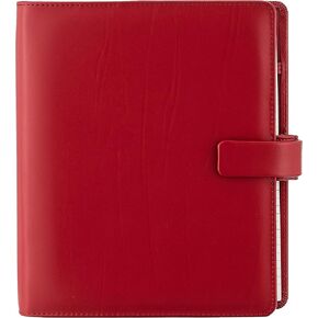 Filofax Metropol Organizer ، A5 Size ، Red-Leather-Look ، ست حلقات ، مذكرات تقويم أسبوعية ، متعددة اللغات ، 2025 (C026972-25)