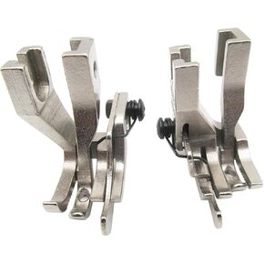 العلامة التجارية CKPSMS- #KP-19034+KP-19035 2SET TOP FETSING FEET مع دليل يمين ويساري متوافق مع /استبدال CONSEW العلامة التجارية 205RB /Brother B797 /Juki Brand 1181 (1/4 "(6 مم))