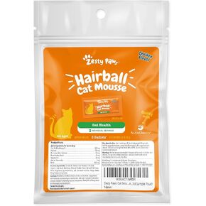 Zesty Paws Hairball Cat Mousse - Cate Cat Treats Squeeze Up - Squeeze Furball Control - Tube Tube Treats لدعم الجهاز الهضمي - صحة الجلد والأمعاء - الدجاج 3Ct