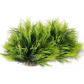 2pcs Aquarium Plants Decorations Fish Tank Decorations Artificial Fish Tank Plants Plastic Fish Tank Accessories Small Large Aquarium Decorations Plastic Artificial Plant(Green)