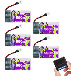 500 مللي أمبير في الساعة 3.7 فولت 702035 بطارية Lipo مع موليكس XH2.54/موليكس ، يناسب DeerC F35 ، ل Leambe P-40 Warhawk/Holystone/Leambe P-40 Warhawk RC Drone ، Quadcopter ، لـ Syma Q11