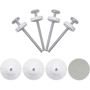 4 Pack Baby Gate Wall Cups+ 4 Pack 8MM Baby Gate Spindle Rods with Bolts for Pressure Mounted Dog, Indoor Safety Gate for Doorways