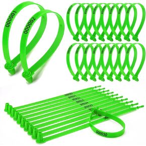 2000 Pcs Plastic Truck Trailer Door Seals, Tamper Evident Security Tags, Numbered Safety Disposable Locks for Container Logistics Transport Package Shipping(Red)