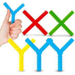 Gafly X's و Y’s - 5 حزمة ألعاب مضغ الحواس للأطفال المصابين بالتوحد - مضغ العصي للأطفال الحسية - ألعاب مضغ التوحد للأطفال الصغار والأطفال - أنابيب مضغ السيليكون الخالية من BPA لتلبية الاحتياجات الحسية
