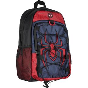 Marvel Comics Spider-Man Miles Morales 17" Backpack Laptop Travel Book Bag Padded Back Adjustable Strap Bungee Cord