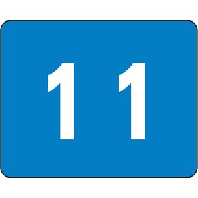 Numeric 1 ، ورقة الملصقات ، الأزرق الفاتح ، 500 لكل لفة (67341)