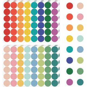 WhatSign Colored Dot Stickers 3/4" Color Coding Labels 288Pcs Round Color Coding Labels 16 Assorted Colors Circle Dot Label Sticker for Office Home School Classroom Teacher Supplies