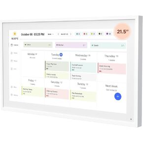 Digital Calendar: 21.5 Inch Smart Digital Calendar & Chore Chart, Full HD Interactive Touchscreen Display for Family Schedules - Include Desk Stand and Wall Mountable