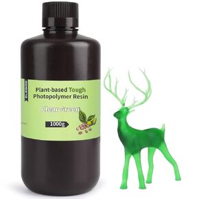 ELEGOO ABS-Like Plant-Based 3D Printer Resin with Low Odor and High Precision, 405nm UV Resin, and Quick Curing for Mars Saturn Jupiter MSLA DLP LCD 3D Printing - Grey 1000g