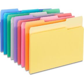 مجلدات ملفات Staples ، 1/3 قطع ، حجم حرف ، ألوان متنوعة ، 500/كرتون (ST502678-CCVS)