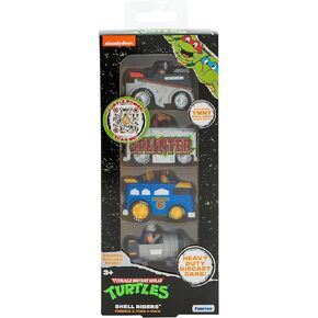 Teenage Mutant Ninja Turtles Toy ، 1:64 Diecast Shell Riders مع Casey Jones ، April ، Splinter & Shredder ، Classic Edition Ninja Turtle Turtle for Kids ، Ages 3+