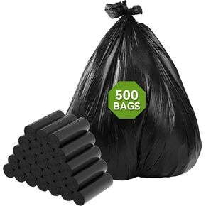 KAYLOWE Small Trash Bag Wholesale 4 Gallon Bathroom Trash Can Liners 1000 Count Mini Plastic Garbage Bags for Bathroom, Bedroom, Office, Kitchen,Black