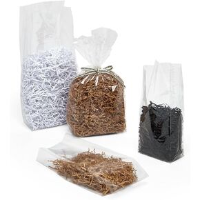 بولي بروبيلين/السيلوفان ، أكياس تشيلو Gusset Clear 7 "× 4" × 18 " - 100 كل منها بواسطة Paper Mart