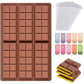 100pcs Reusable Storage Bags for Rectangle Wax Melt Molds for Lover Mothers Fathers Day DIY Chocolate Molds Gift