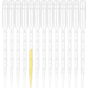 200 قطعة من موفلاند 3 مل ماصات نقل بلاستيكية للاستعمال مرة واحدة، قطارة معايرة مناسبة لمختبر العلوم، فن DIY in Kuwait