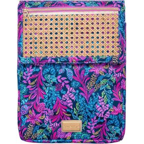 Lilly Pulitzer 14 Inch Laptop Case, Leatherette Computer Case with Pocket for Accessories, Padded Laptop Sleeve for 14" Computers and Tablets, Calypso Coast