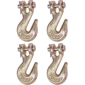 1/4 بوصة G80 Clevis Grab Hook، 10 عبوات من الدرجة 80 1/4 بوصة خطافات سحب شديدة التحمل، G80 سلاسل ربط خطاف سلسلة شاحنة مقطورة للنقل، حد حمل العمل 3300 رطل in Kuwait