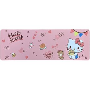 Hello Kitty Mouse Pad | مرحبا كيتي placemat | Hello Kitty Room Decor | كيتي كاواي ألعاب حصيرة | Kawaii Kitty Runner | الفتيات مكان حصيرة | بنات فتيات الماوس | الوردي | 36 "× 12" | مرخص رسميا
