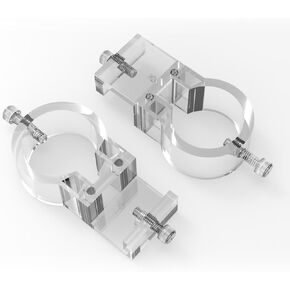 FZONE Detachable Acrylic Bracket – Compact Filter Pipe Holder for Glass & Stainless Steel Aquarium Lily Pipes (2-Pack)