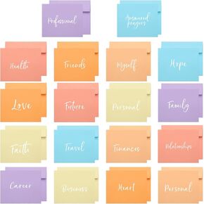 18 PCS Board Board Marchendes with Words Words Words Words Supplies for Women Pastel Clateged invelopes for invitations friend vrien
