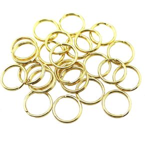 Maxmoral 25PCS 15mm Outer Diameter O Shaped Brass Key Ring Keychain DIY Hardware Split Key Ring DIY Making Hardware Accessories Leather Accessories for Craft Project Necklaces Jewellery