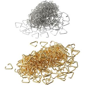 400pcs مثلث حلقات الوثب المفتوحة ، موصلات معدنية 15 ملم حلقات القفز لصنع المجوهرات