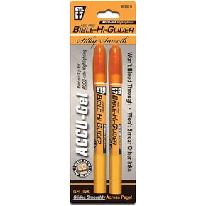 ج. Luscombe Company ، Inc. Accu-Gel Bible Highlighter ، دراسة الكتاب المقدس ، لا هلام صلب نزيف ، لا يلطيخ أو يتلاشى ، علامة جافة طويلة الأمد ، اللون الشفاف ، البرتقالي