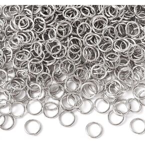 1000 pcs 10 مم حلقة قفزة مفتوحة لحلقات القفز للمجوهرات لتصنيع المجوهرات لصنع حلقة القفز من الفولاذ المقاوم للصدأ لسلسلة تصنيع صنع سوار طبقة ميزة صنع المجوهرات